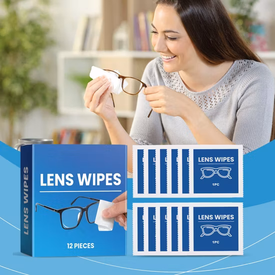 Salviette per vetri Salviette per schermi in vetro temperato per telefono Rimozione della polvere Confezioni di alcol asciutte e umide